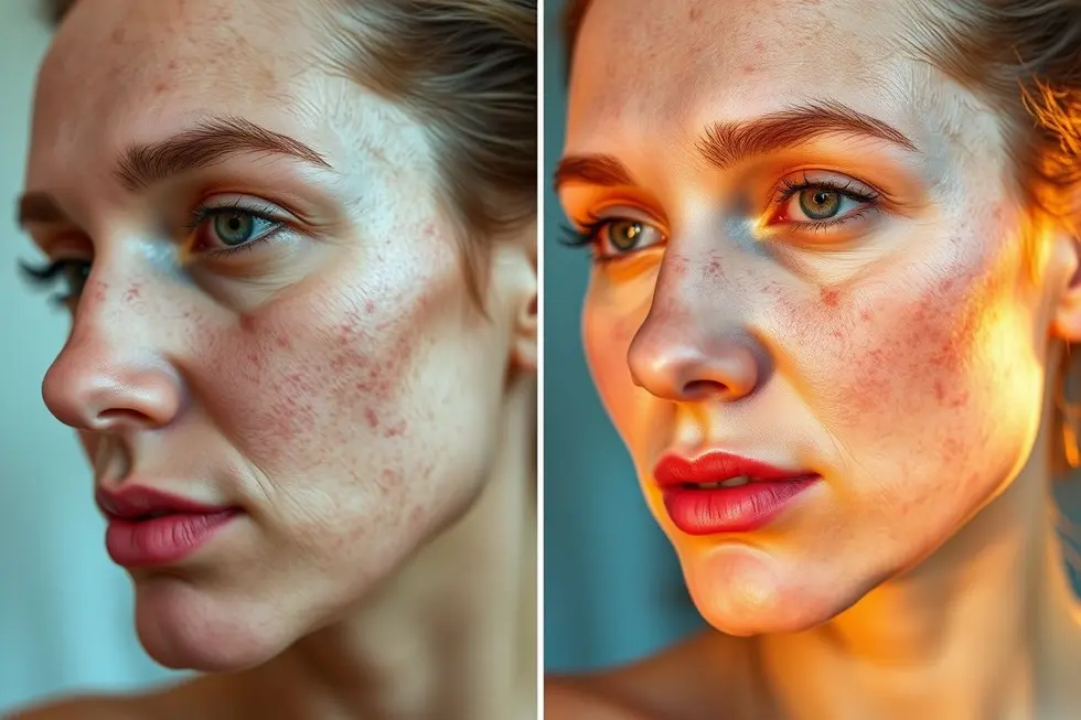 Benefício 2: Redução de Manchas e Marcas de Acne