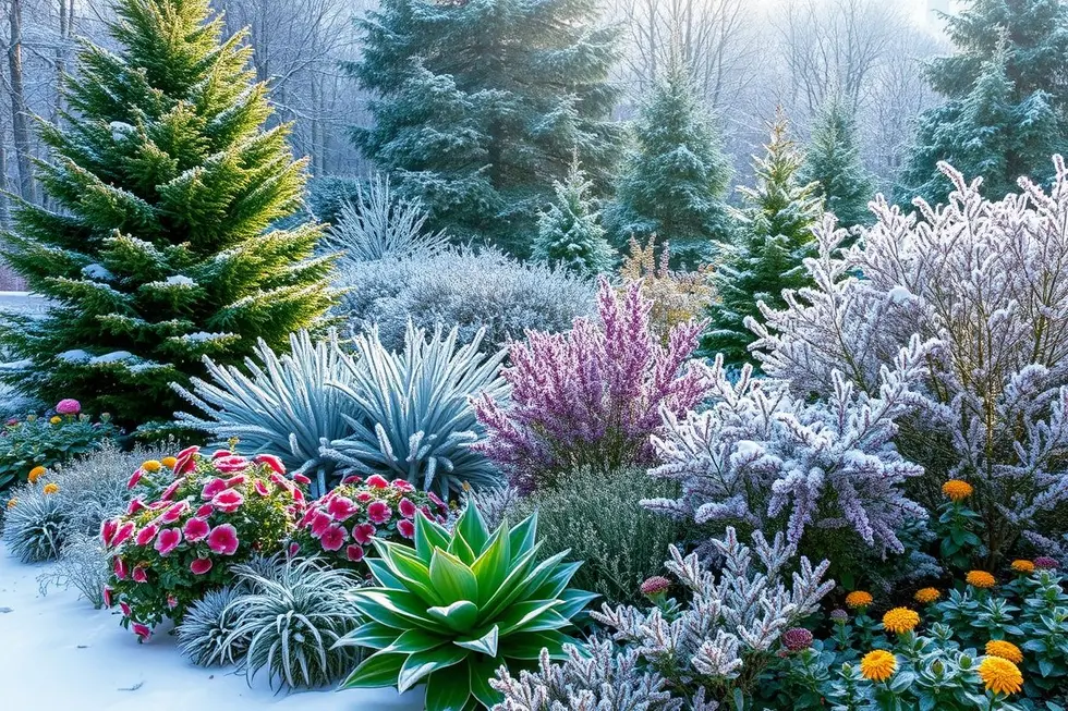 Jardim de inverno vibrante cheio de vida