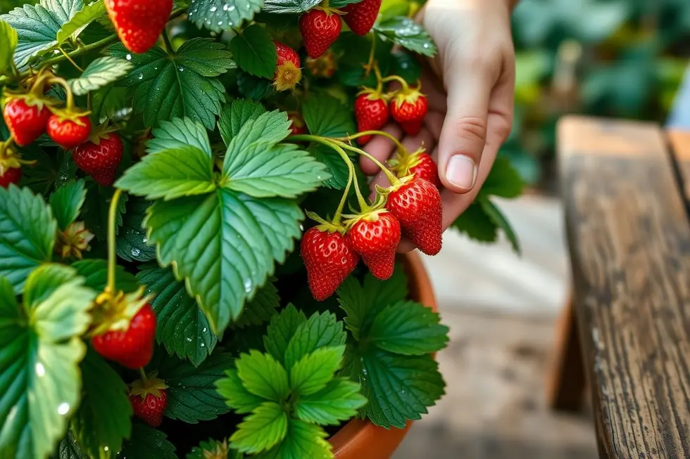 Colhendo e aproveitando seus morangos: das folhas aos frutos