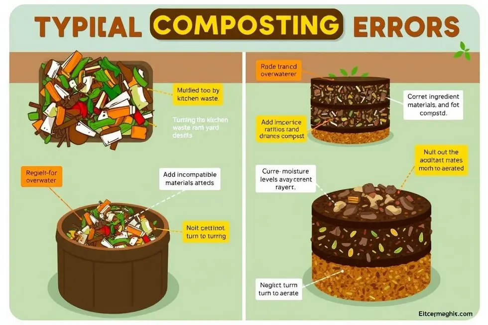 Erros Comuns na Compostagem e Como Evitá-los