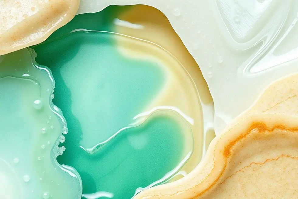 Representação abstrata da cura natural e cuidados holísticos para dermatite
