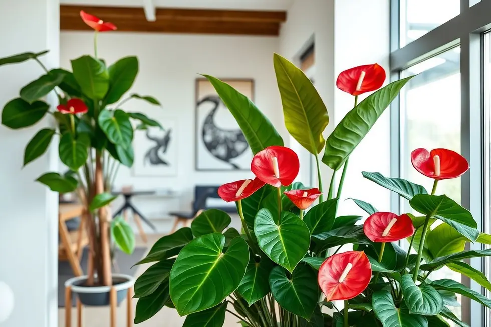 Decorações Modernas com Antúrios Antigos