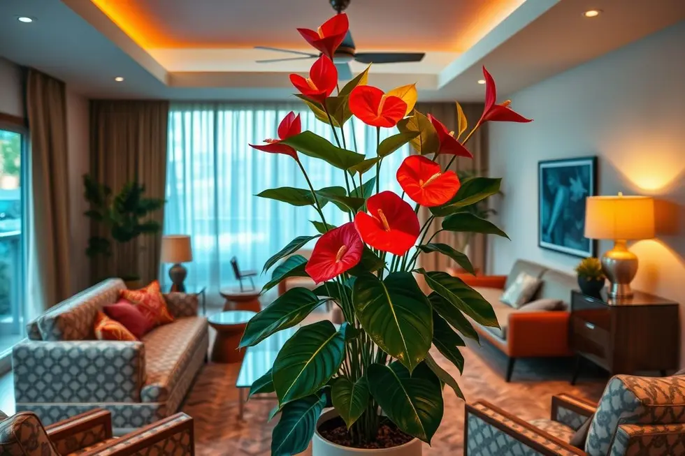 Antúrio Rabinho-de-Porco na decoração