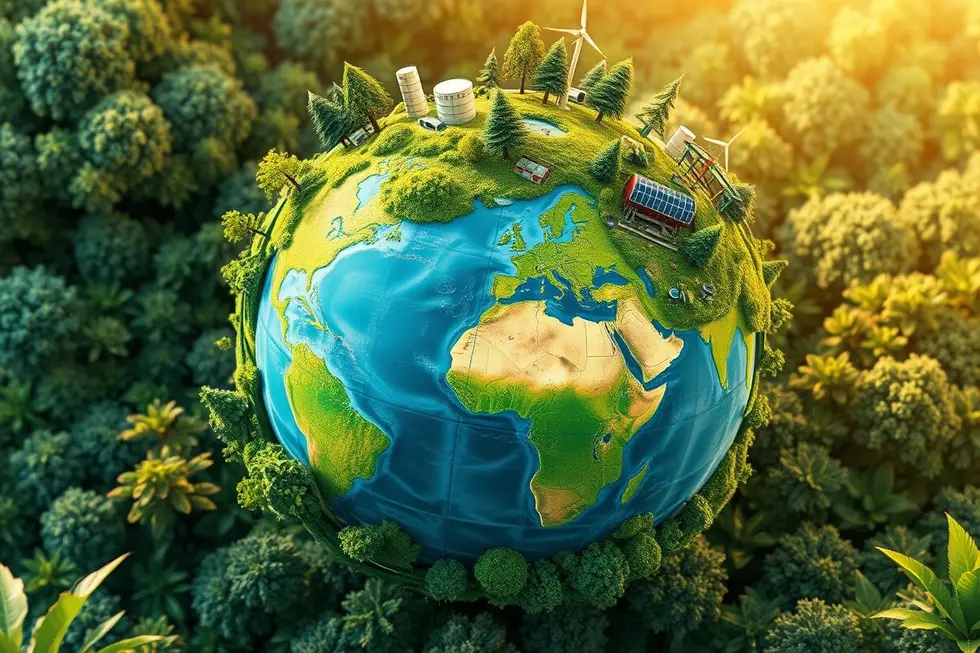 Terra saudável simbolizando vida eco friendly