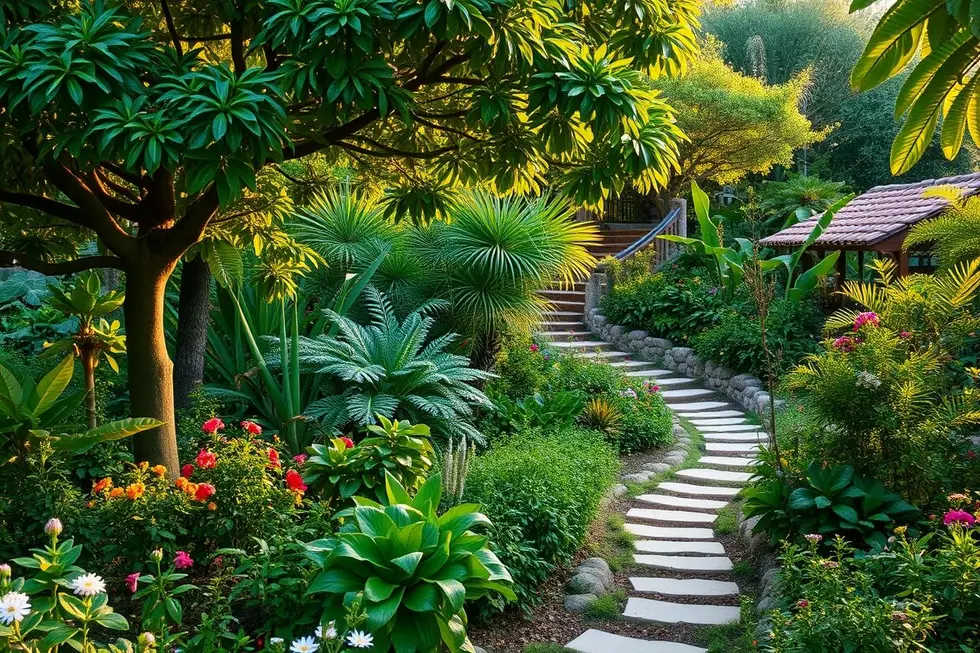 Jardim com plantas medicinais