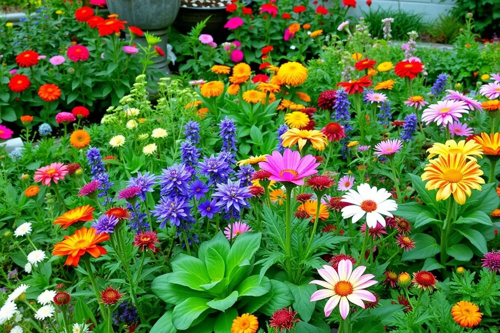 Jardim cheio de plantas de guaimbê