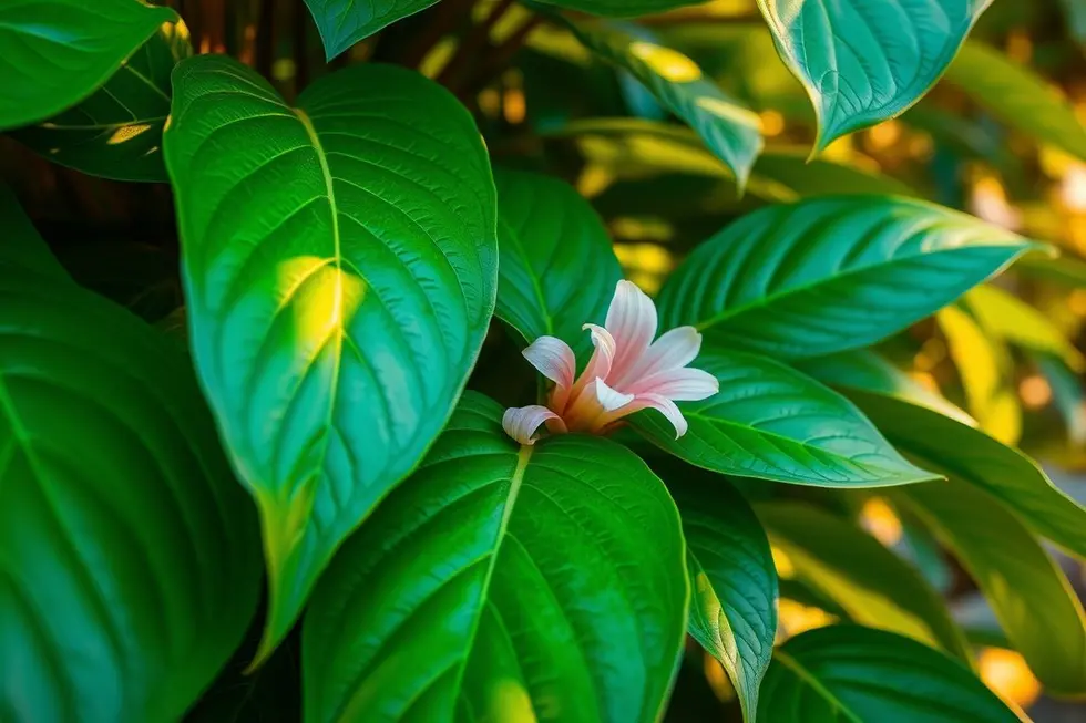 Guaimbê em pleno crescimento, destacando suas características naturais