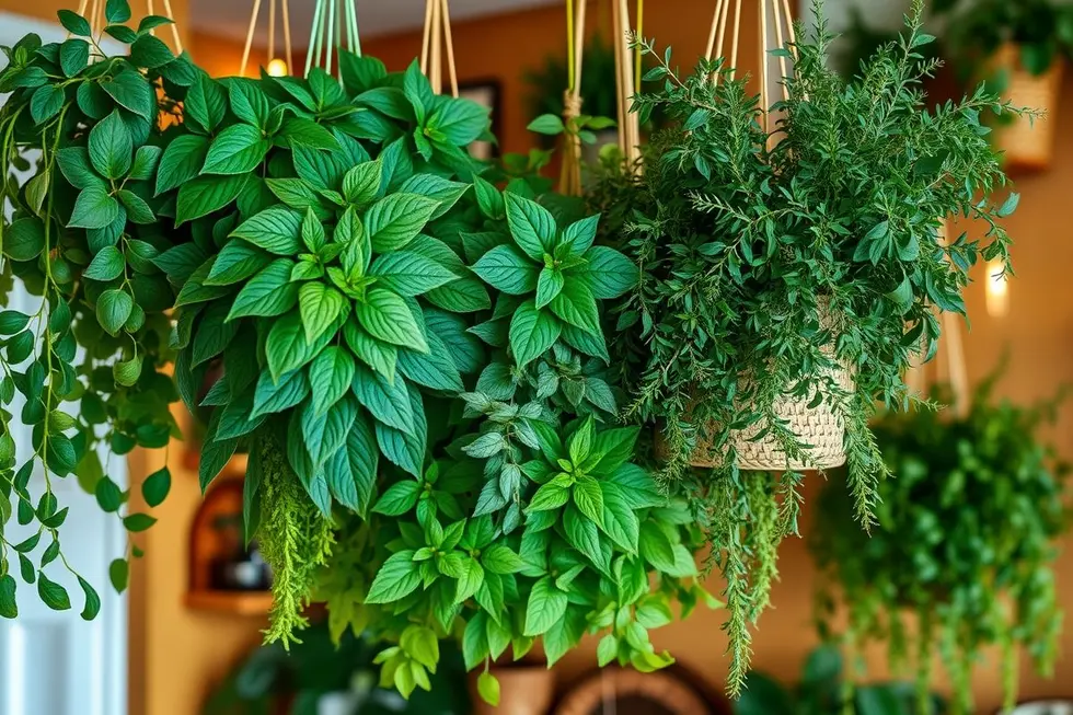 Diversos tipos de plantas medicinais cultivadas em casa