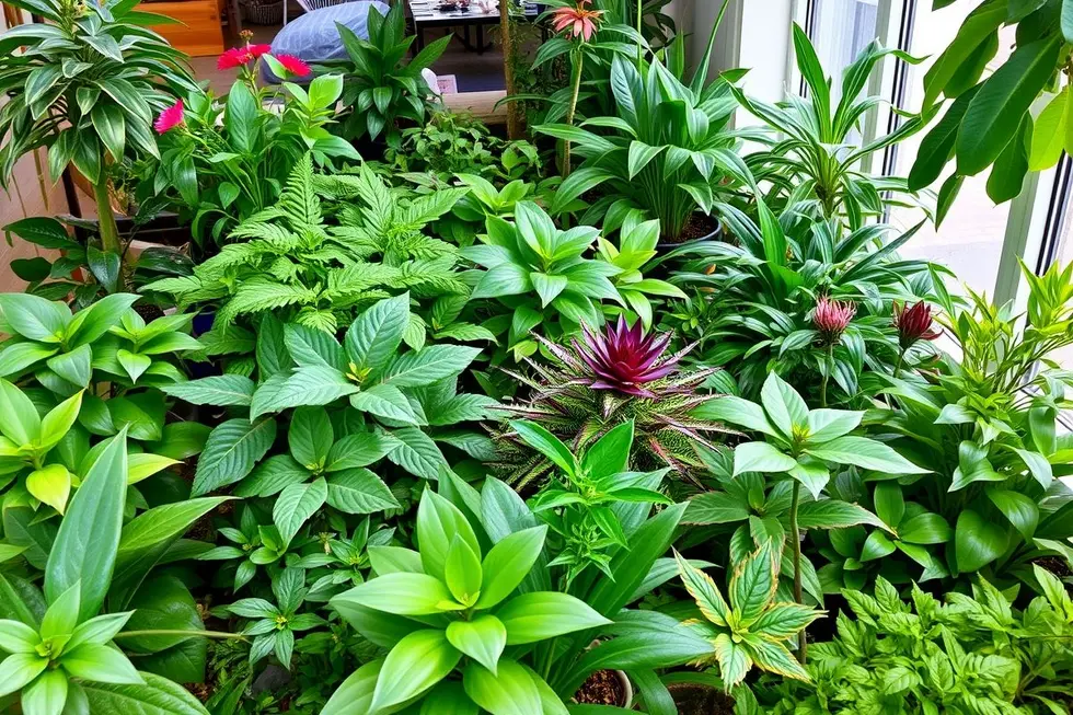 Jardim interno com plantas para iniciantes