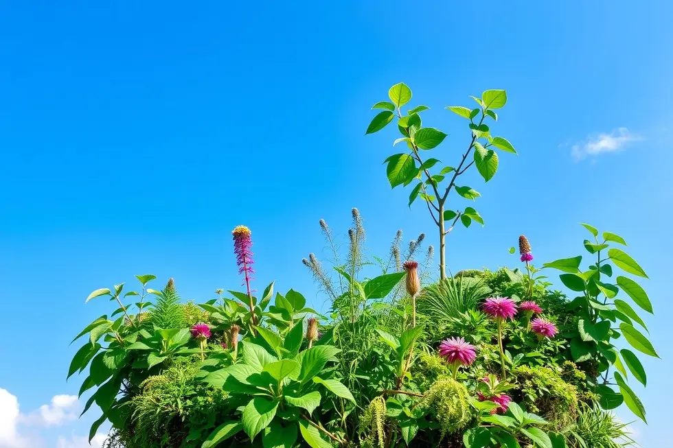 Jardim saudável simbolizando cuidados com o coração