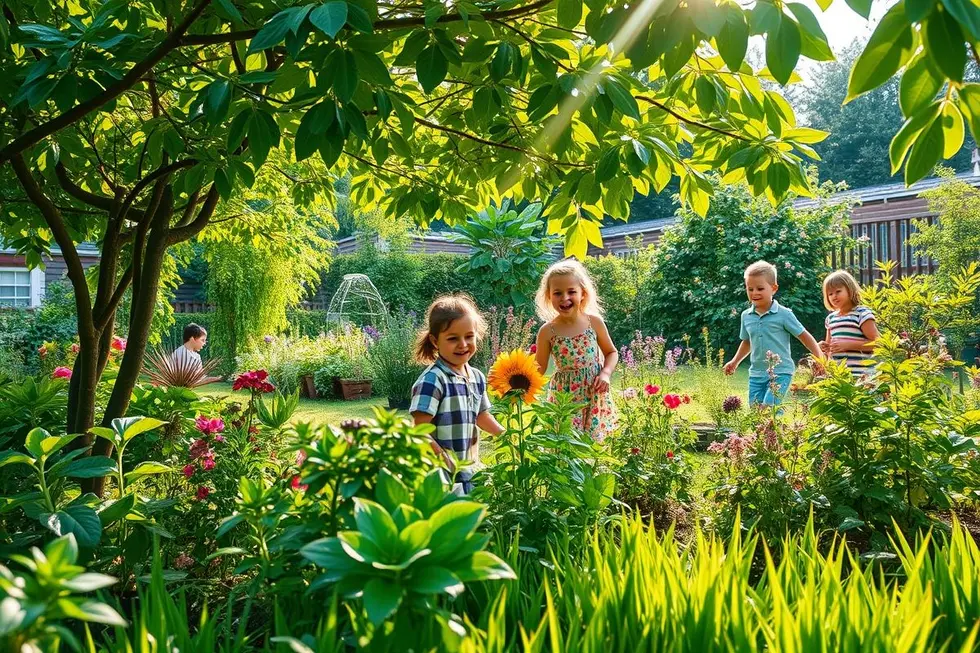 Jardim com plantas medicinais