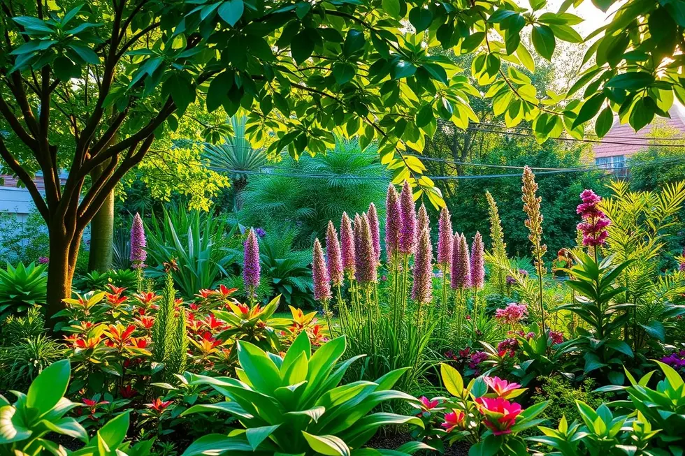 Jardim com plantas saudáveis simbolizando saúde natural