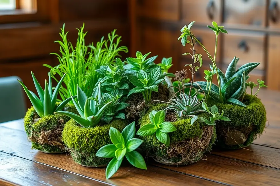 Benefícios das Plantas Medicinais em Kokedama