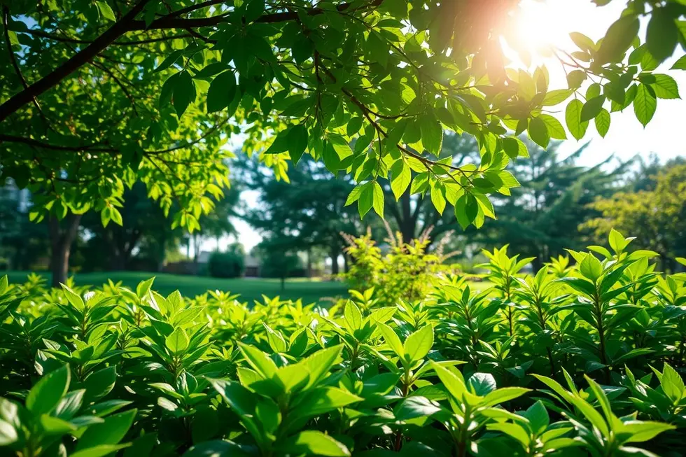 Imagem tranquilizadora da natureza encapsulando saúde e bem-estar