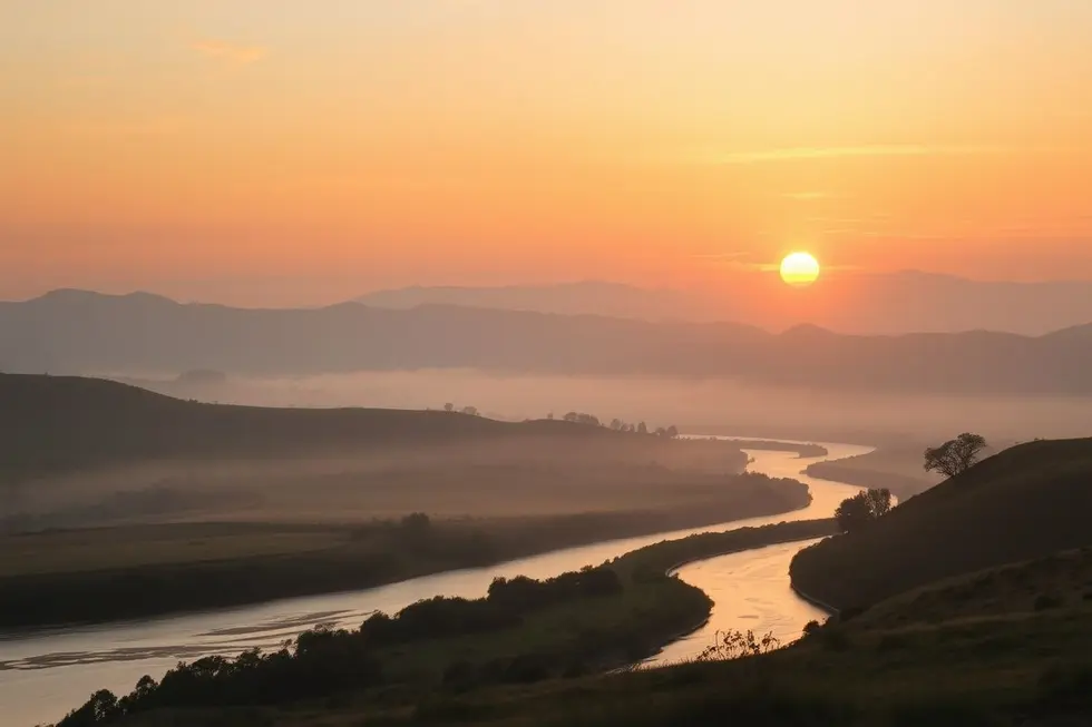 Paisagem tranquila simbolizando novos começos na maternidade
