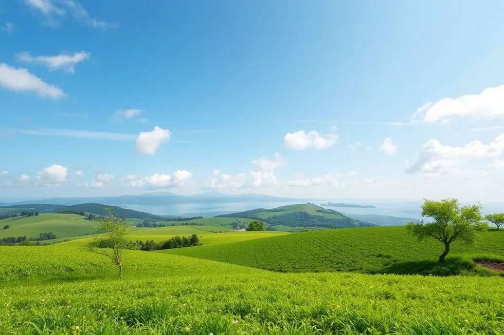 Paisagem representando saúde e bem-estar