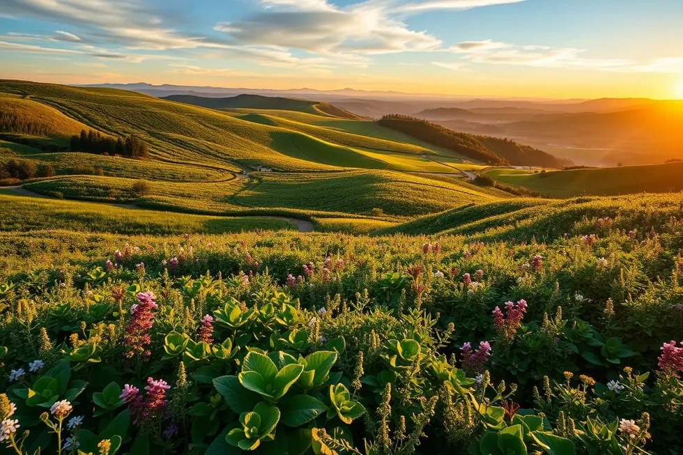 Paisagem de medicina herbal