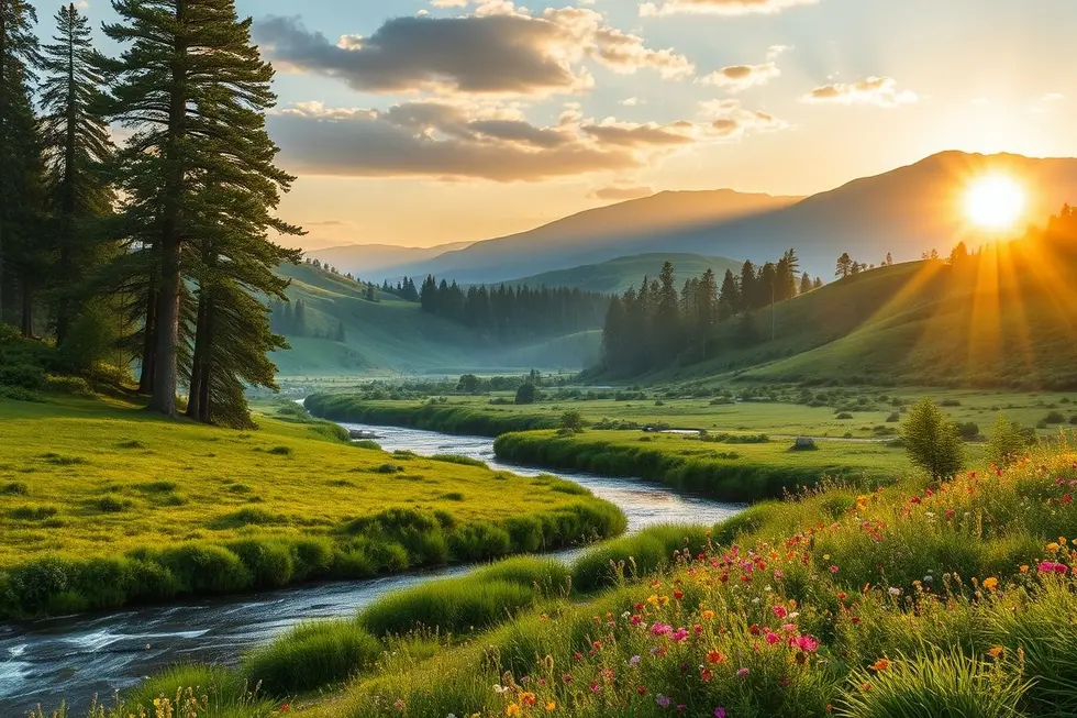 Paisagem natural trazendo uma sensação de cura e bem-estar.