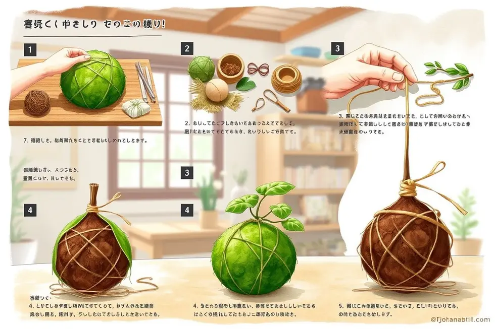 Passo a passo para criar sua kokedama de orquídea