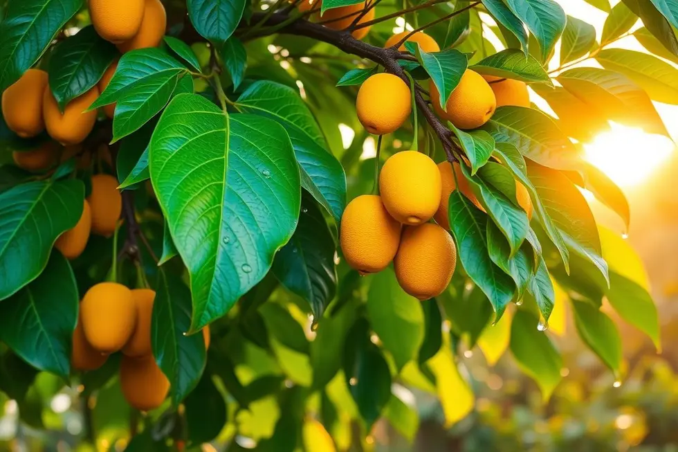 Planta guaimbê vibrante e saudável