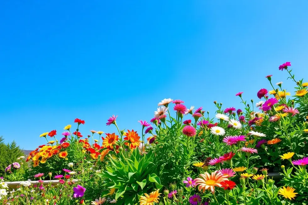 Jardim com plantas medicinais saudáveis